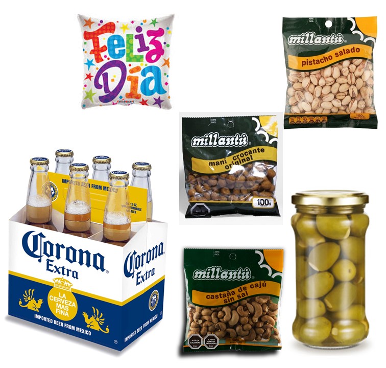 Cerveza Corona, Mani, Pistacho, Casta�as, Aceitunas y globito